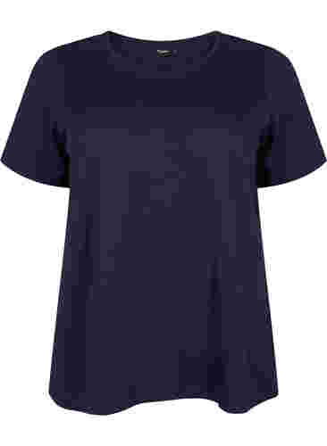 FLASH - 2-pack T-shirts met ronde hals, Navy Blazer/Black, Packshot image number 2