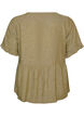 Blouse in linnen en viscose met een V-hals en knoopsluiting, Groen, Packshot image number 1