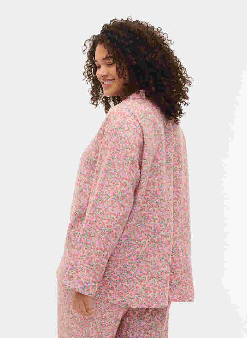 Katoenen nachthemd met bloemenprint, Powder Pink, Model image number 1