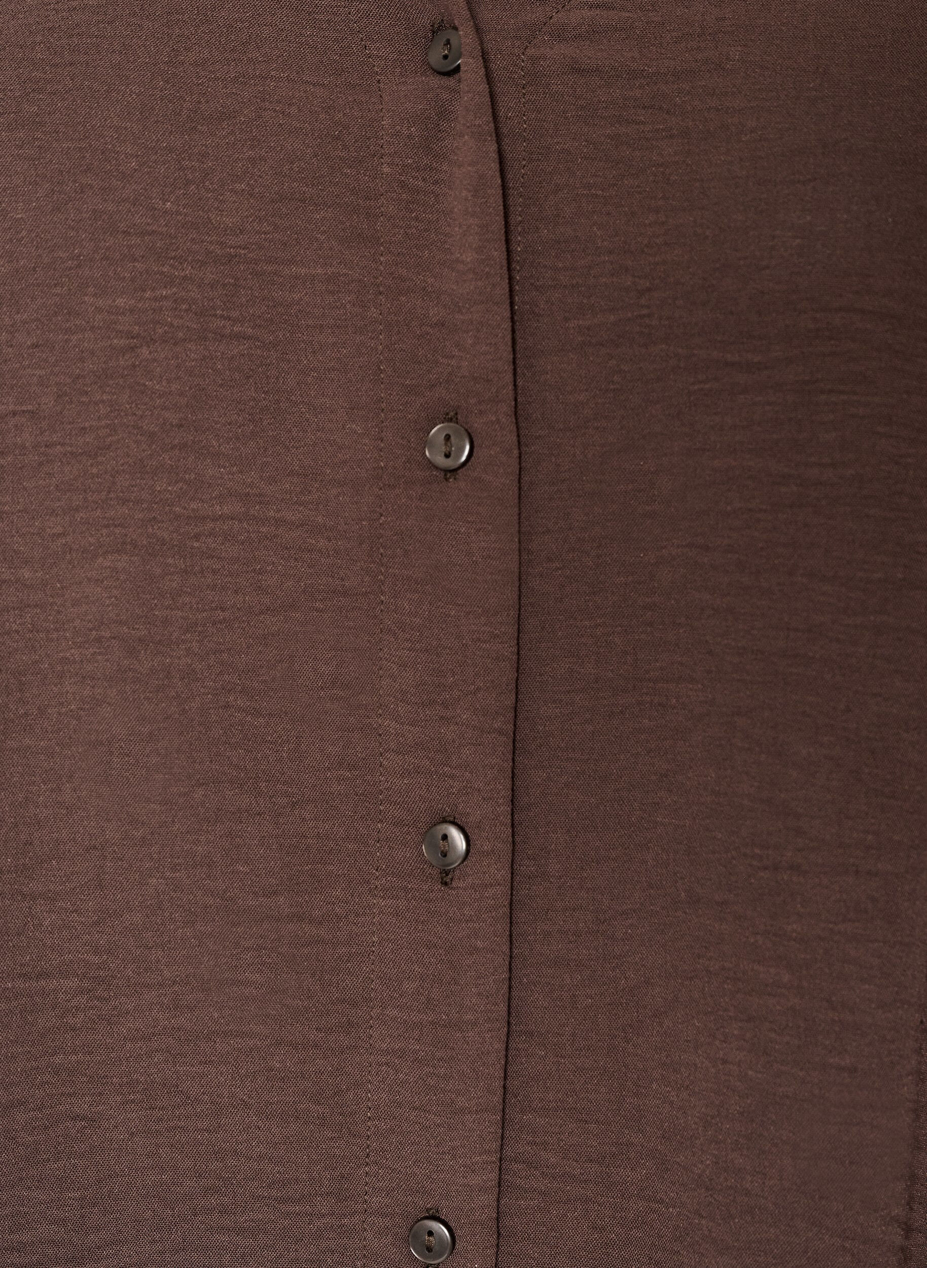 ZizziShirtblouse met V-hals en 3/4 mouwen, Bruin, Packshot image number 2