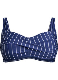 Gewatteerde bikinitop met print, Blauw