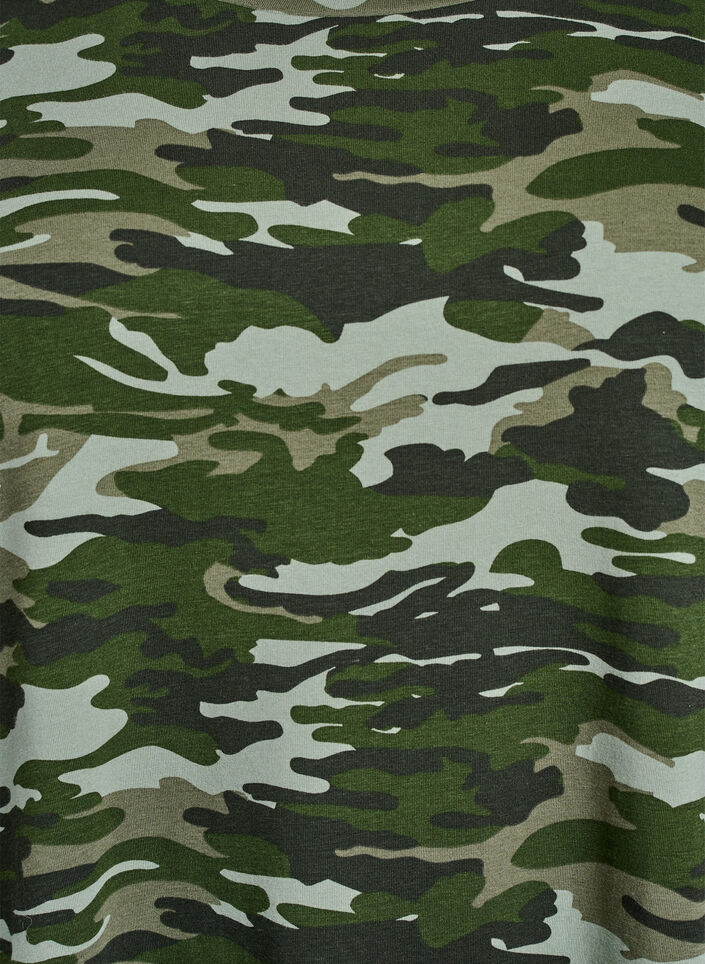 Kort T-shirtjurkje van katoenen jersey, Groen, Packshot image number 2