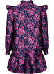 Jurk met ruchedetail en parelknopen, Dark Blue Pink, Packshot image number 1