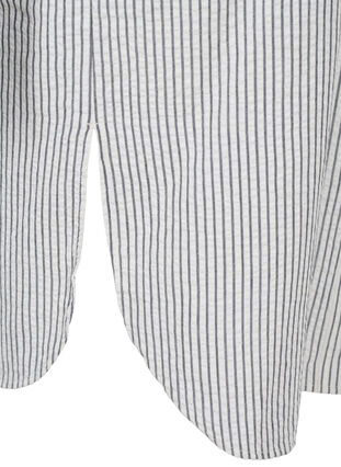 Gestreepte blouse jurk in katoen, White Stripe, Packshot image number 3