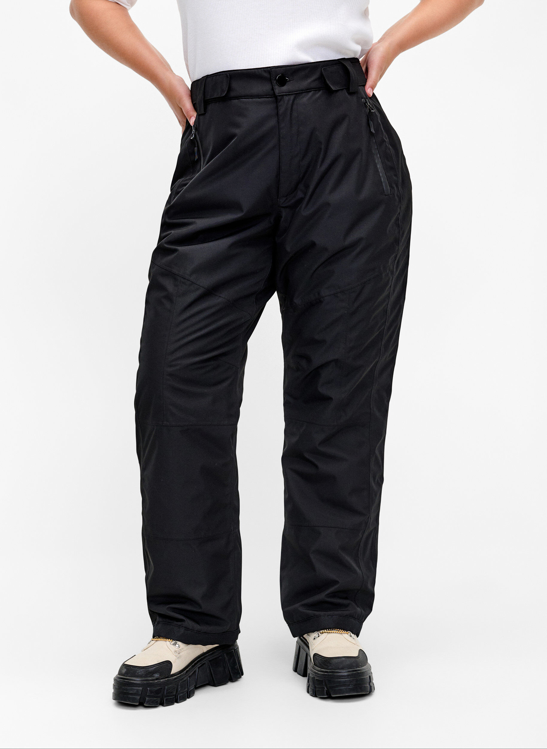 Zizzi Skibroek met verstelbare taille, Black, Model image number 2