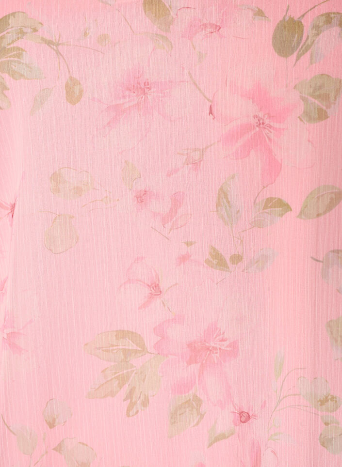 Chiffon blouse met bloemenprint en lange mouwen, Roze, Packshot image number 2