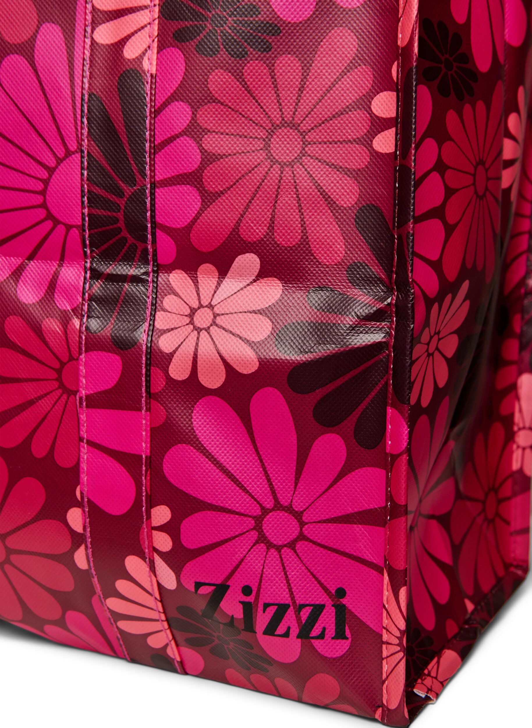 ZizziBoodschappen tas met rits or just shoppingbag, Rood, Packshot image number 2