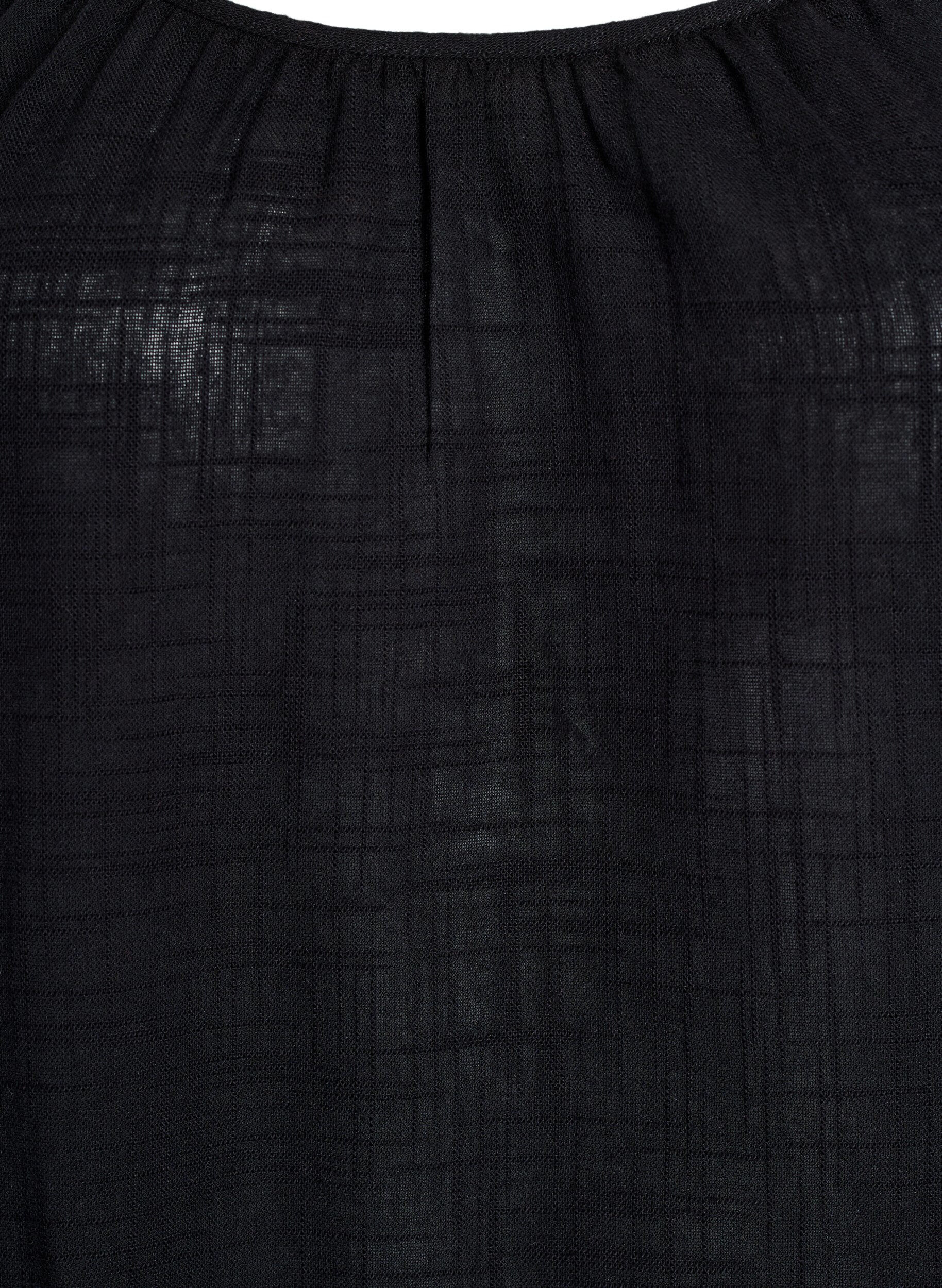 Zizzi FLASH - Midilengte katoenen jurk met bandjes, Zwart, Packshot image number 2