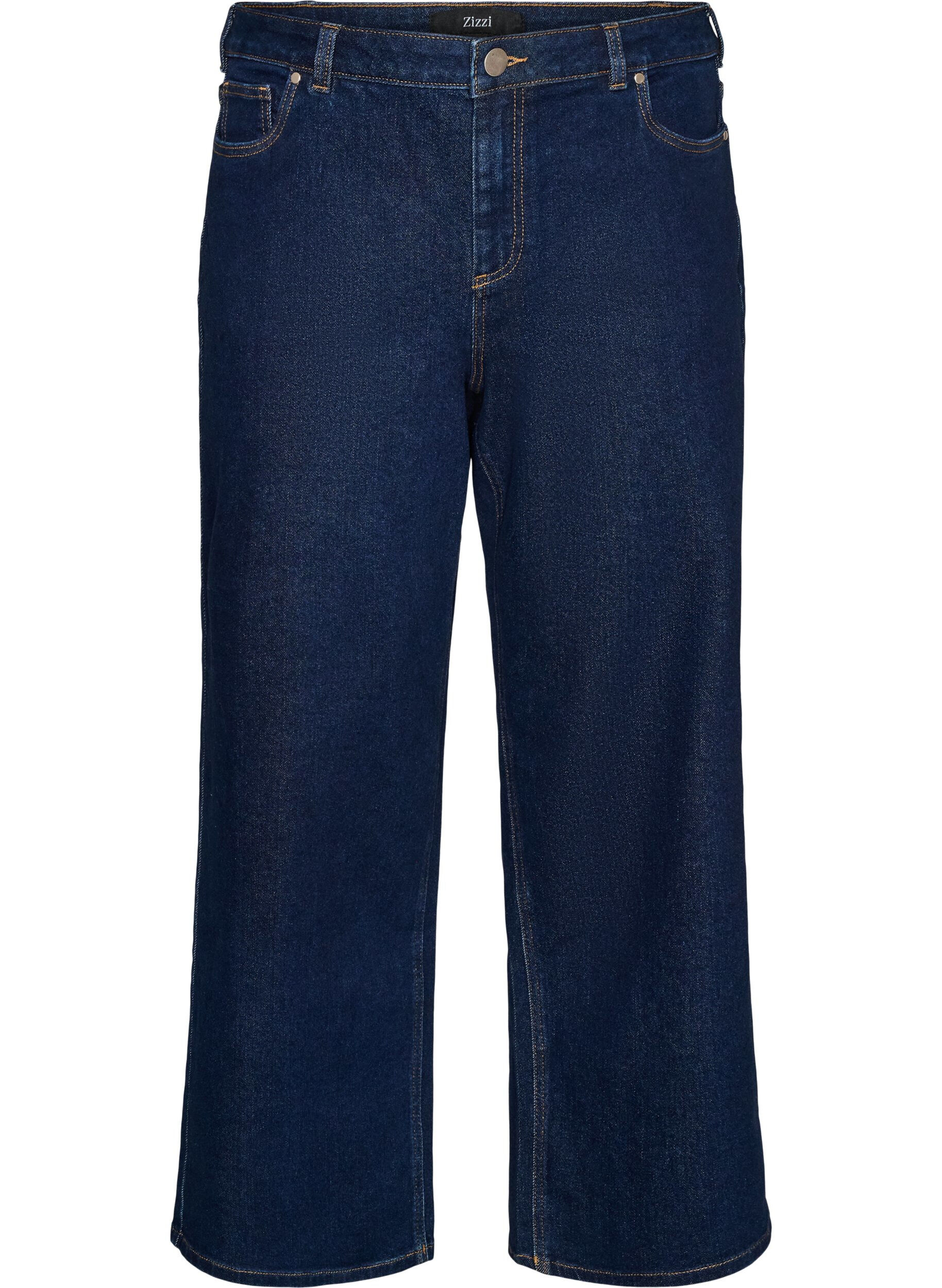 ZizziMyra jeans met hoge taille en wide fit, Blauw, Packshot image number 0