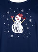 Kerst T-shirts in 100% katoen, Navy B. w. LetItSnow, Packshot image number 2