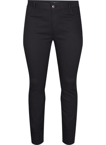Extra slim fit Amy jeans met hoge taille, Black, Packshot image number 0