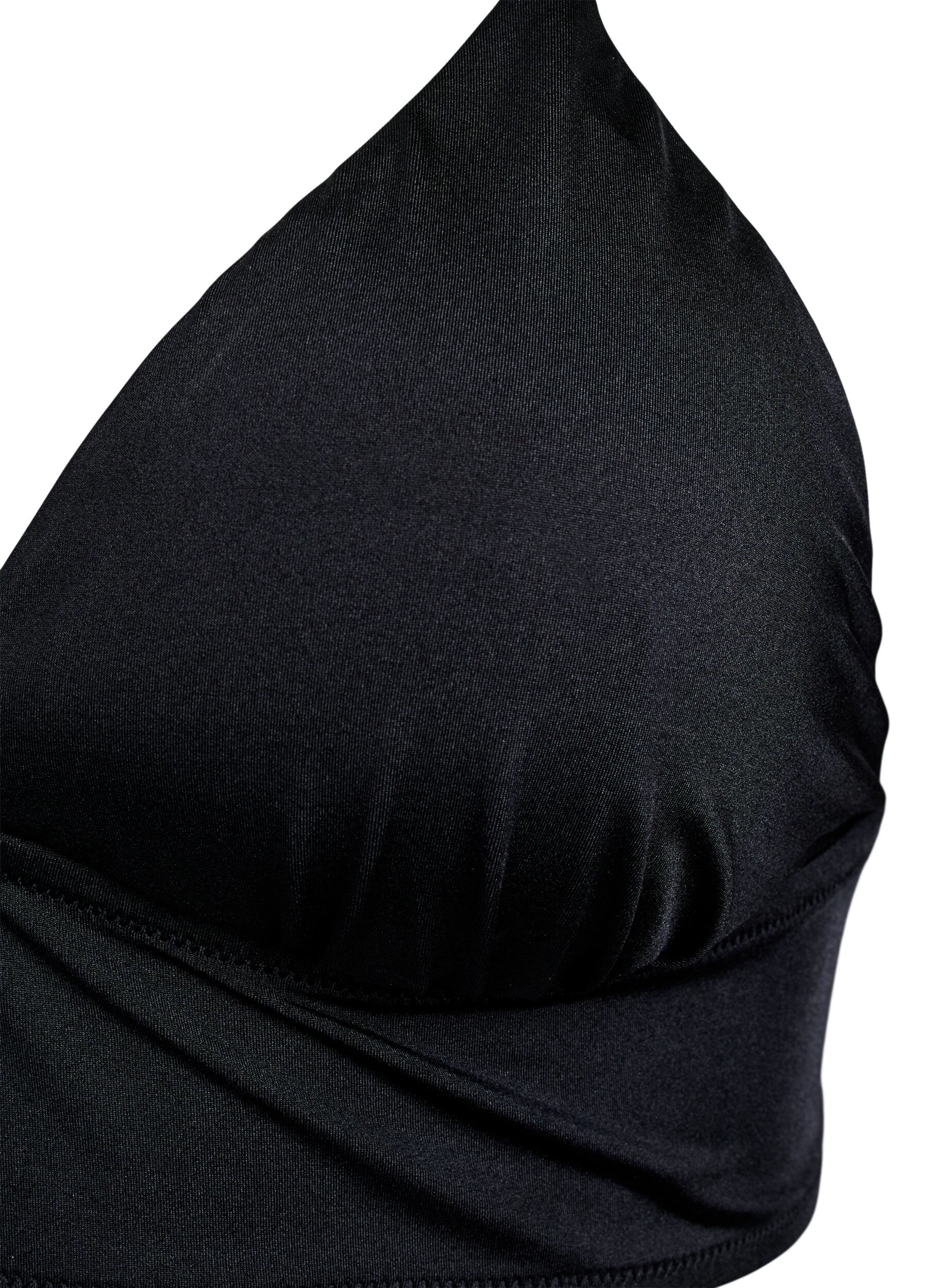 Zizzi Bikinitop met uitneembare pads en rugsluiting, Zwart, Packshot image number 2