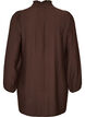 Viscose tuniek met ruches en knopen, Bruin, Packshot image number 1