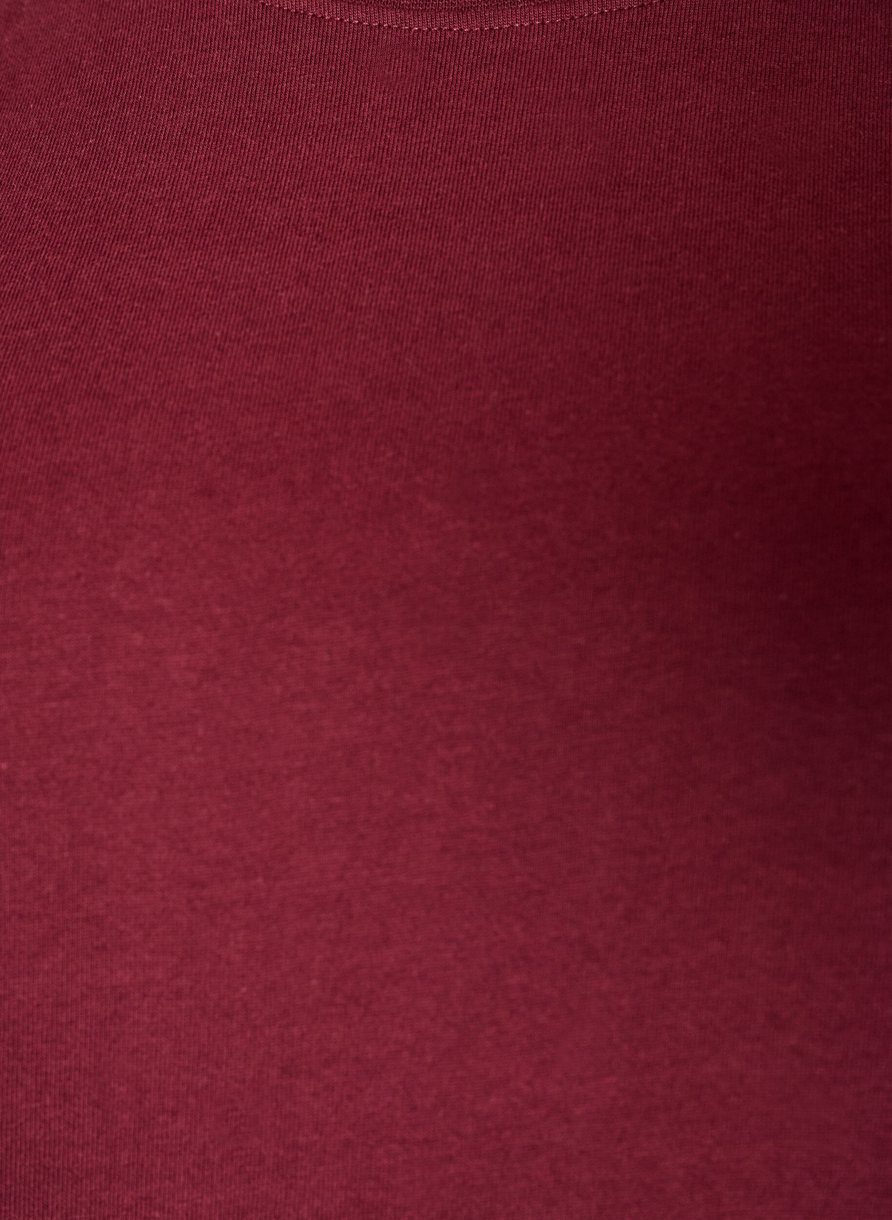 ZizziBoxy katoenen T-shirt, Rood, Packshot image number 2