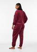 Losse velourbroek, Rood, Model image number 1