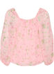 Chiffon blouse met bloemenprint en lange mouwen, Roze, Packshot image number 1
