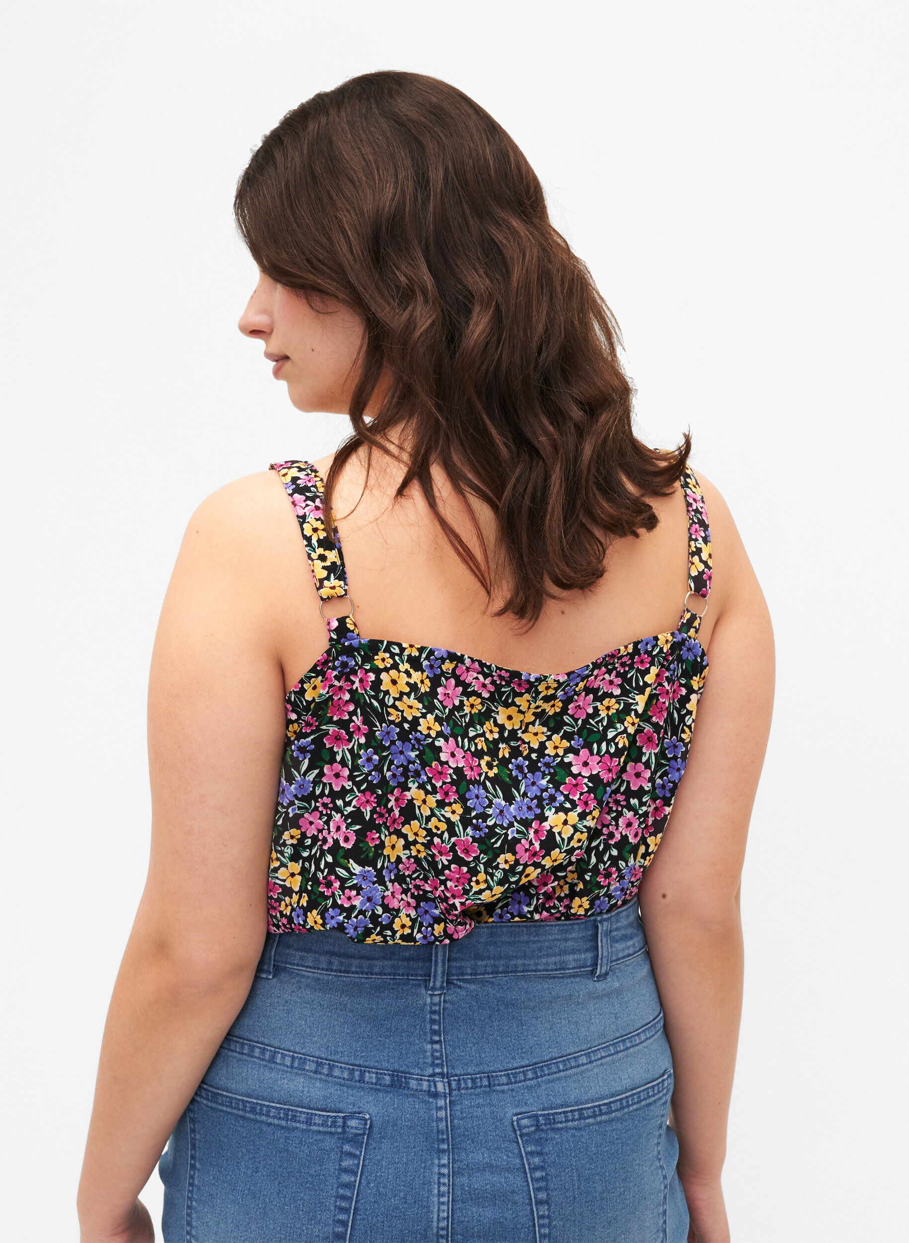 Zizzi FLASH - Top met print, Multi Flower, Model image number 1