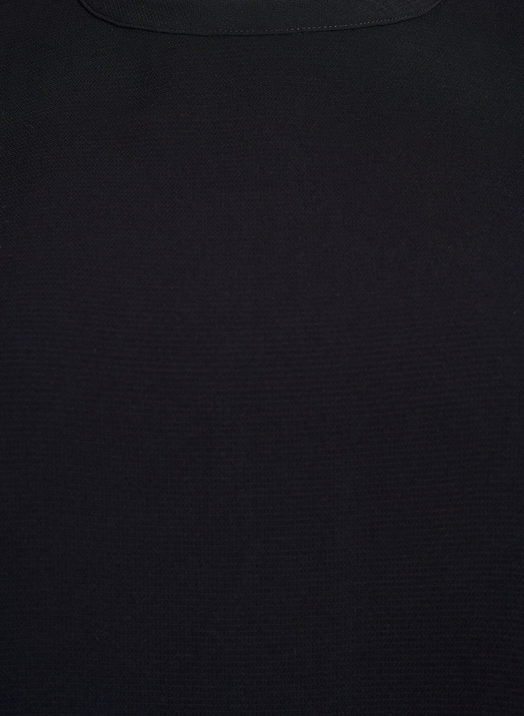 Zizzi Blouse met streepdetaillering op de mouwen, Zwart, Packshot image number 2