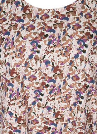 Katoenen jurk met korte mouwen en print, Powder Pink AOP, Packshot image number 2