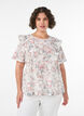 Katoenen blouse met broderie anglaise en ruches, Rood, Model image number 0