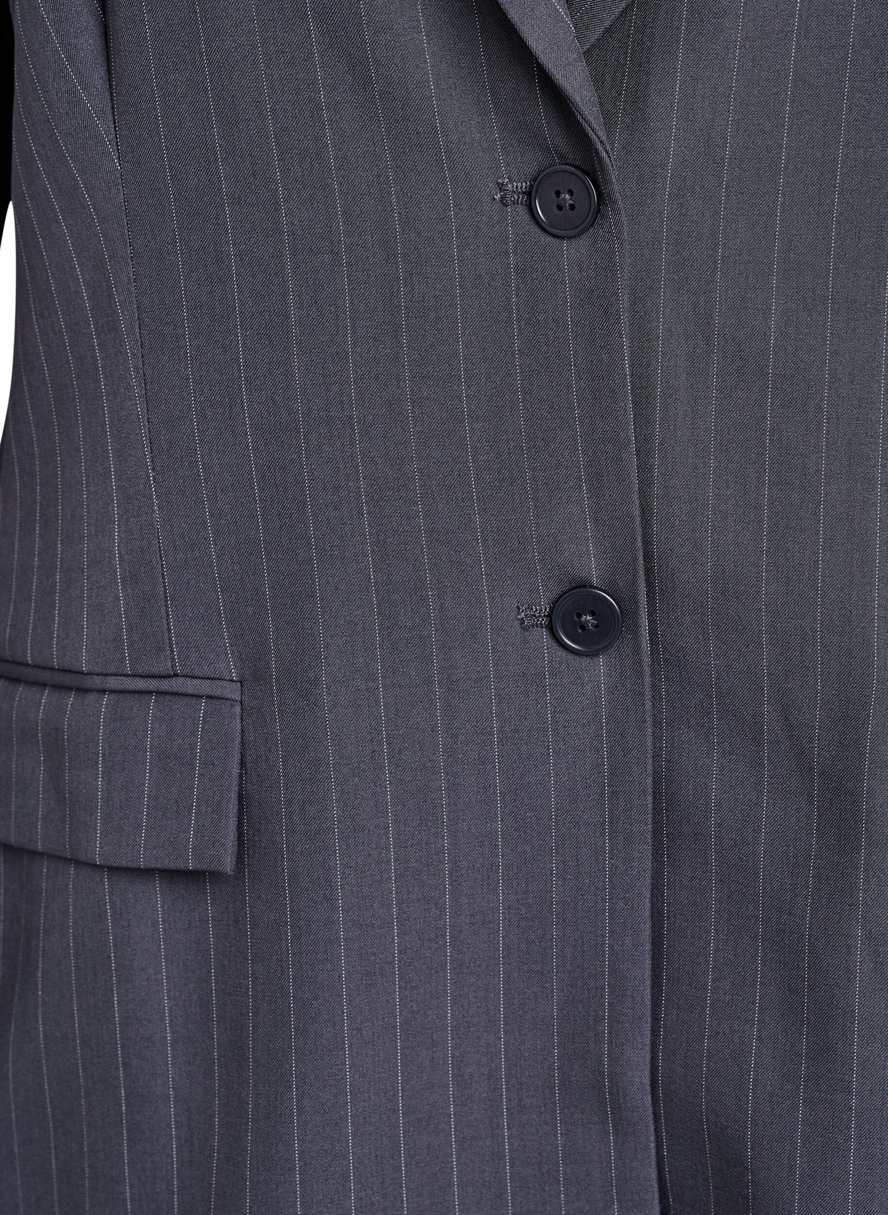 ZizziBlazer met zakken en splitjes, Grijs, Packshot image number 2