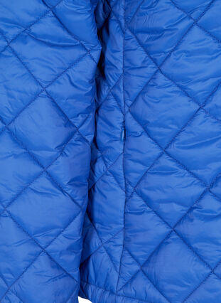 Gewatteerd lichtgewicht jack met rits en zakken, Dazzling Blue, Packshot image number 3