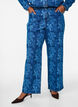 Myra jeans in bloemen denim met een Wide fit, Blauw, Model image number 2
