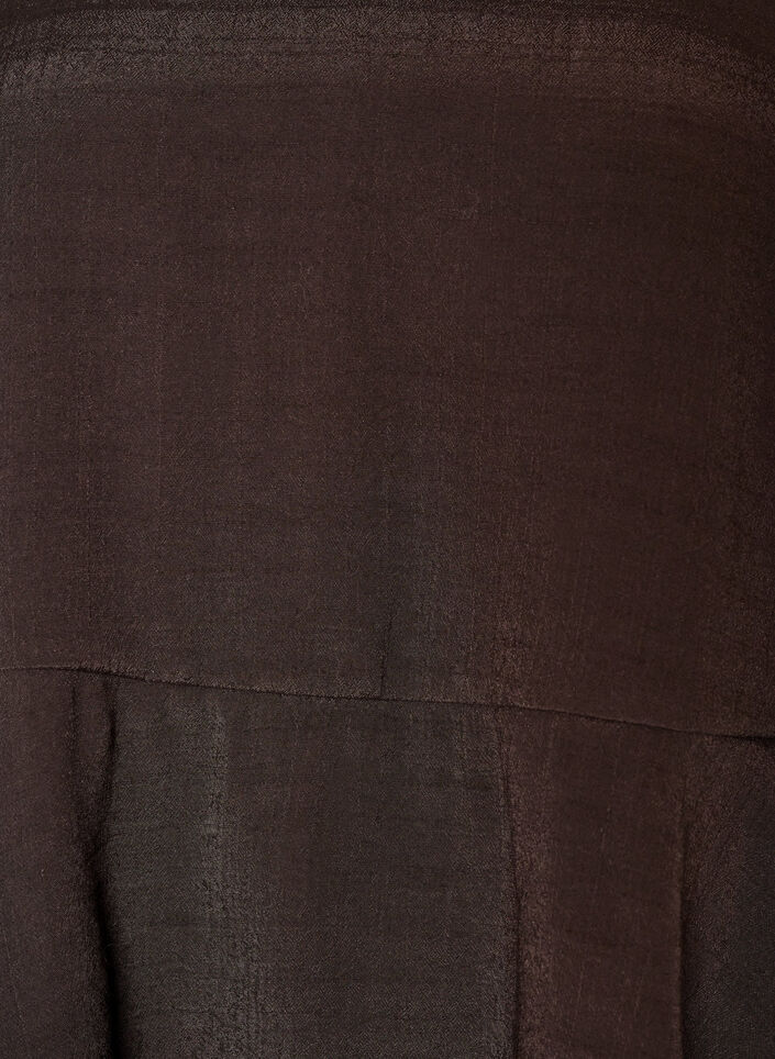 Blouse met 3/4-mouwen en ruchesdetails, Bruin, Packshot image number 2