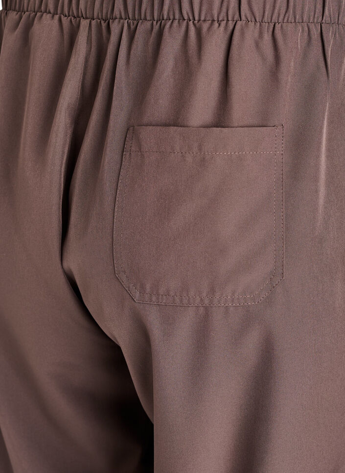 Sportieve broek met een high waist en rechte pijpen, Bruin, Packshot image number 4