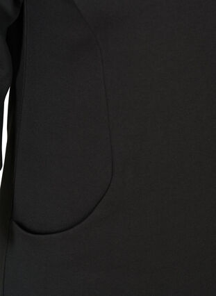 Katoenen sweatjurk met zakken en a-lijn, Black, Packshot image number 3