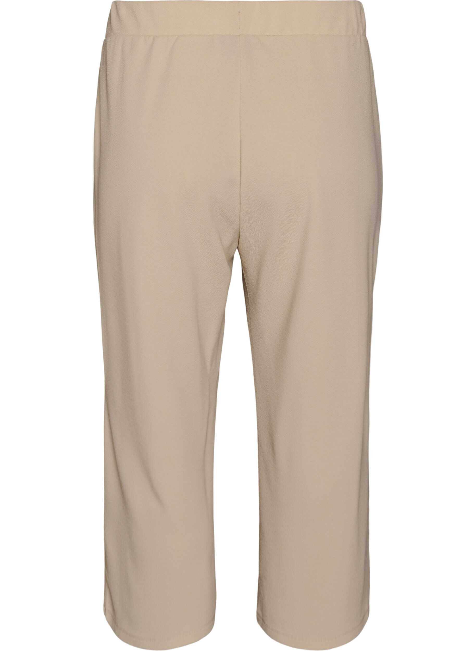 Zizzi Losse broek met 7/8 lengte, Beige, Packshot image number 1