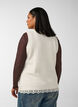 Gebreide spencer met kanten rand, Vanille, Model image number 2