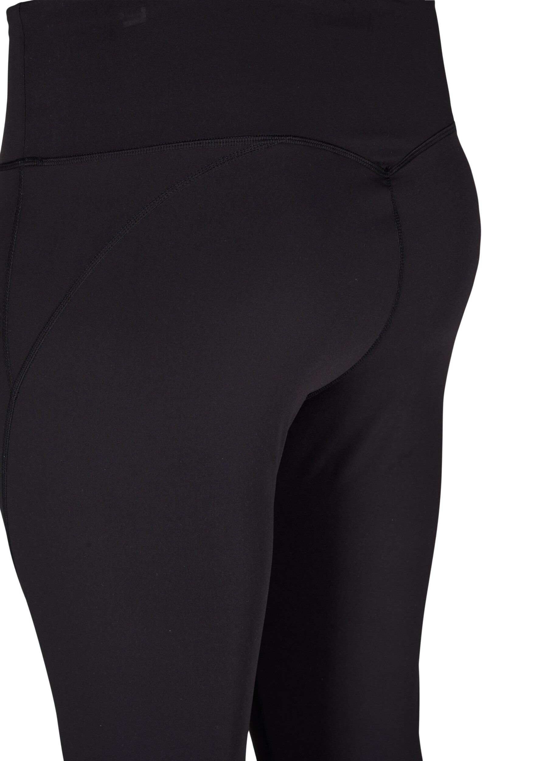 Zizzi CORE, V-SHAPE DEFINE TIGHTS - Cropped trainingslegging met v-vormige achterkant, Black, Packshot image number 3