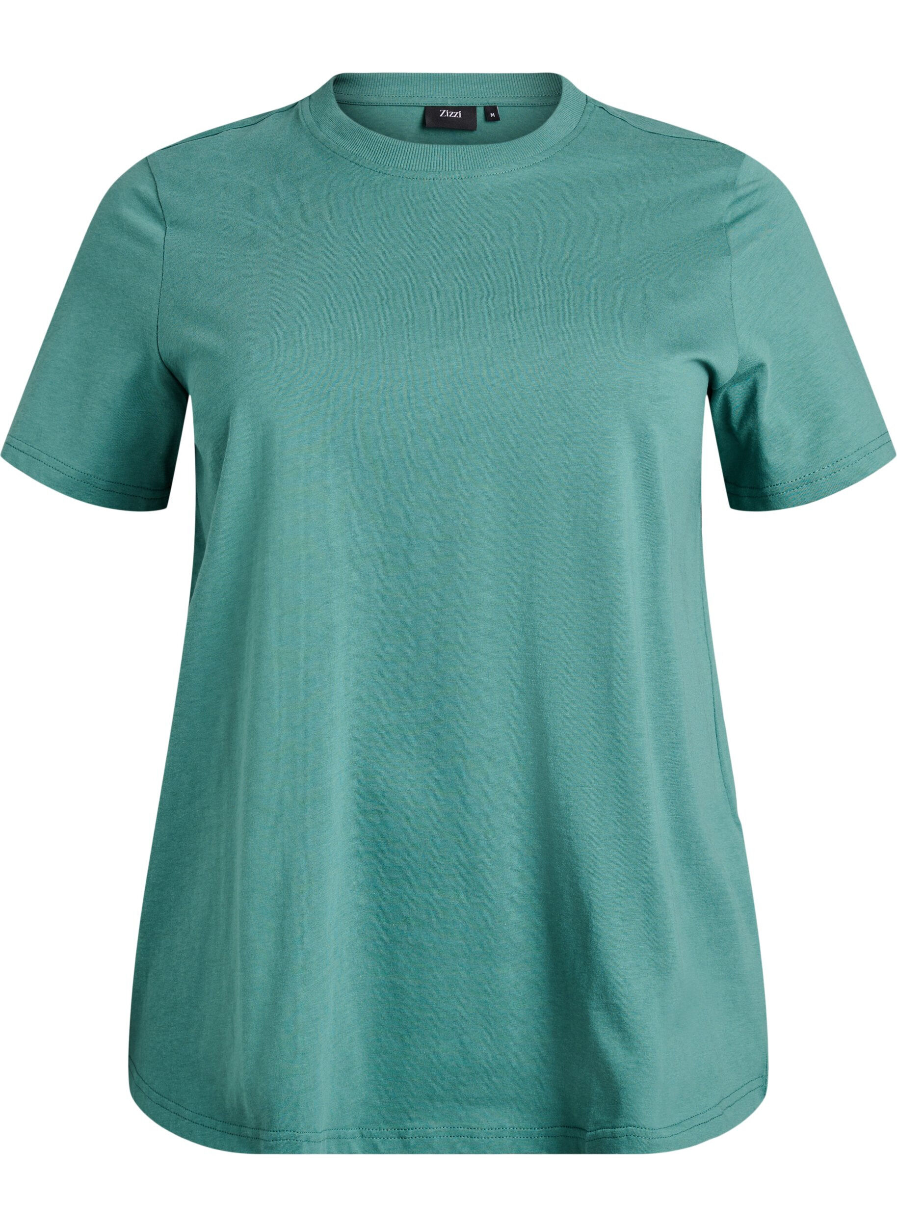 Basic katoenen T-shirt met ronde hals