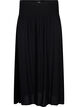 Maxi rok in viscose met smokwerk, Zwart, Packshot image number 0