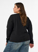 Strakzittend cardigan met knoopsluitingen, Zwart, Model image number 2