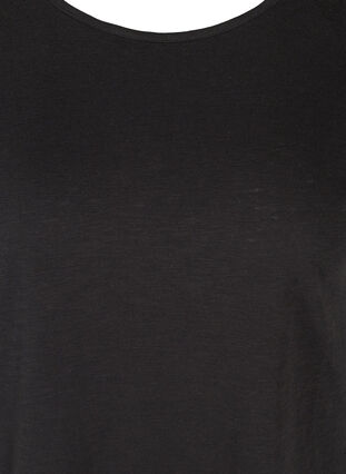 T-shirt met korte mouwen en pailletten, Black, Packshot image number 2