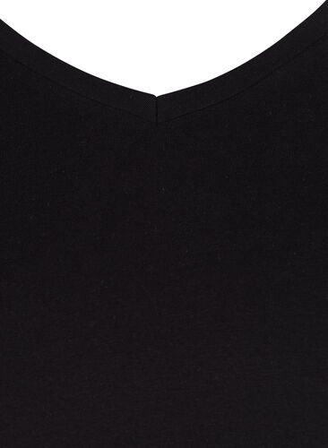 Basic t-shirt in effen kleur met katoen, Black, Packshot image number 2