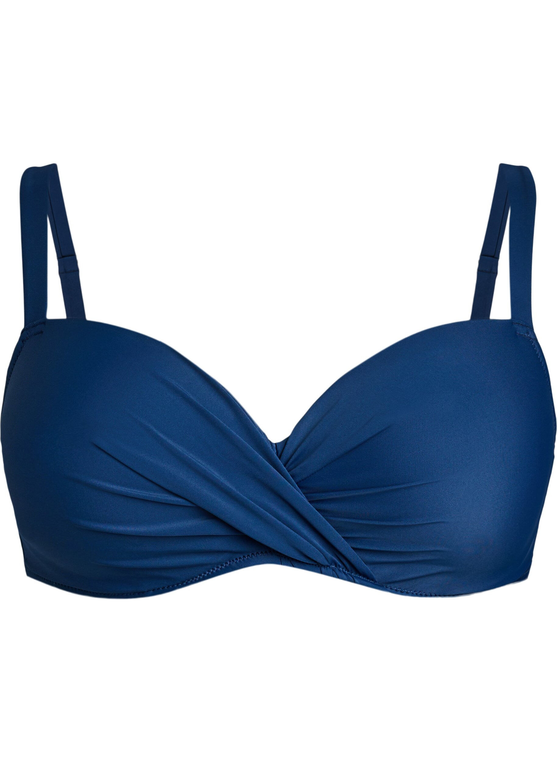 Bikini top met beugel en plooien
