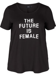 T-shirt met print, Black FUTURE 