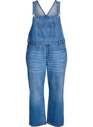 Denim overall met wijde pijpen, Blauw
