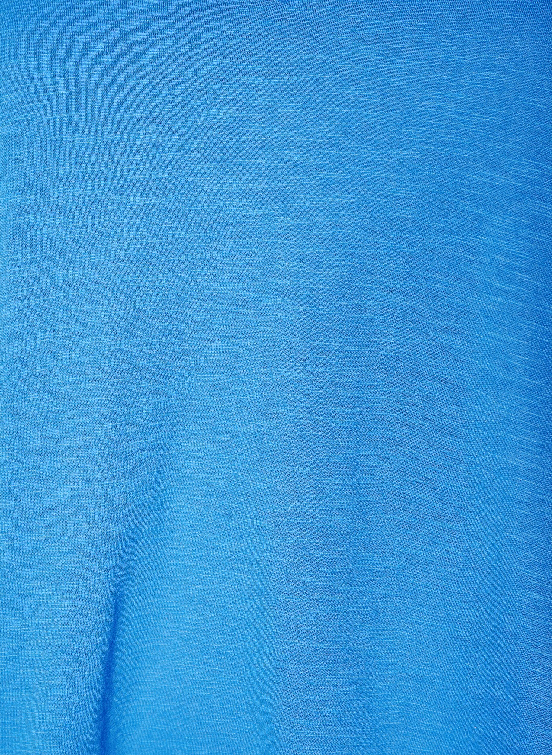 Zizzi Basic t-shirt met korte mouwen en v-hals, Blauw, Packshot image number 2