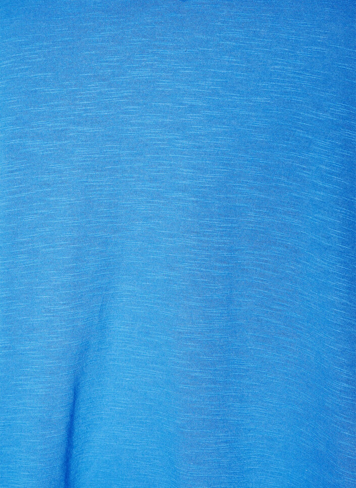 Basic t-shirt met korte mouwen en v-hals, Blauw, Packshot image number 2