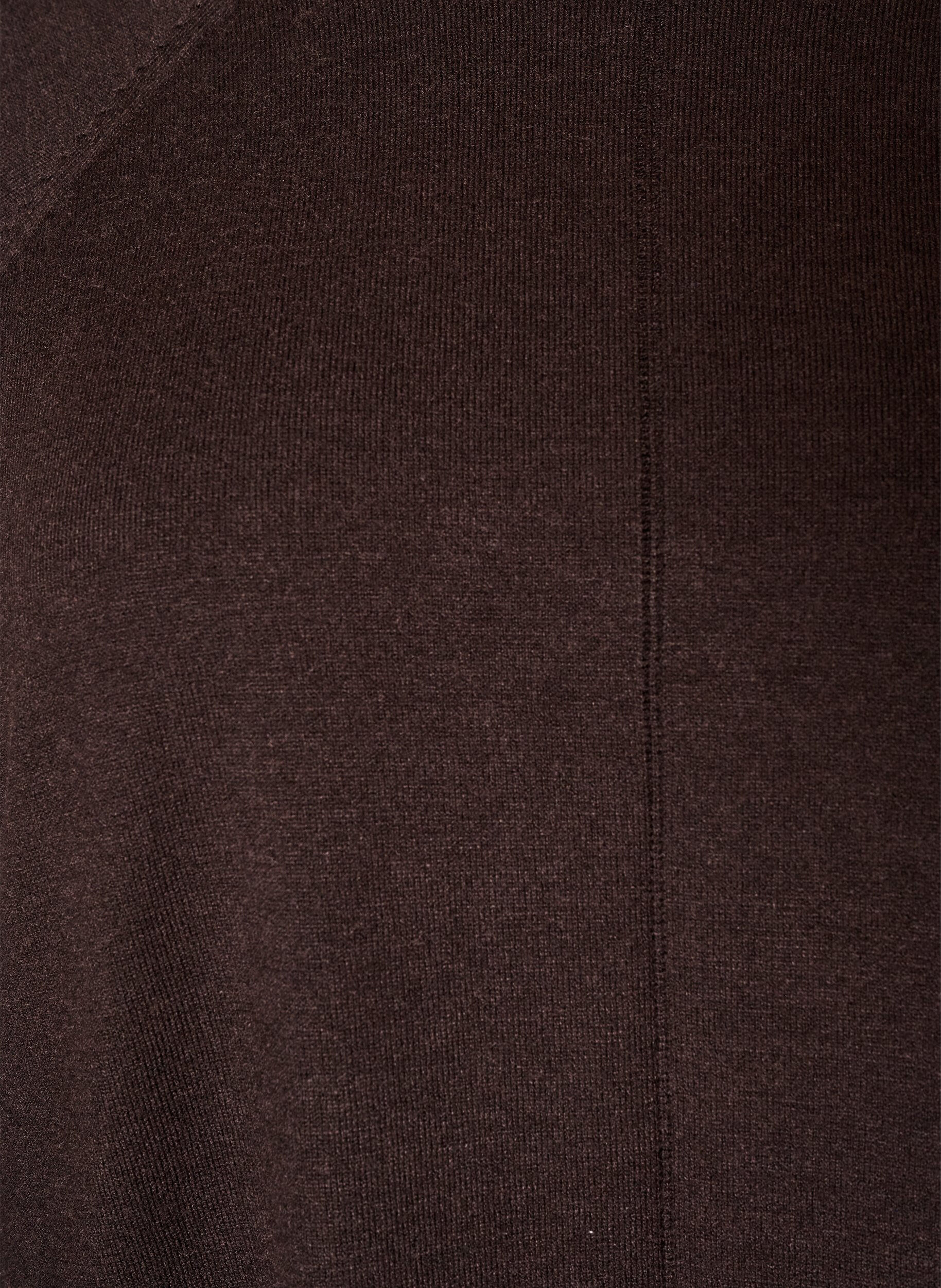 ZizziGebreide top met ronde hals en ingebreid patroon, Bruin, Packshot image number 2