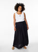 Viscose maxi-rok met smock, Zwart, Model image number 0