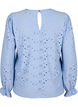 Blouse met lange mouwen en gaatjespatroon, Serenity, Packshot image number 1