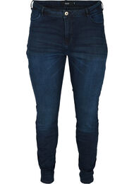Super slim Amy jeans met hoge taille, Dark blue denim