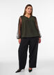 Blouse met kanten mouwen en ballonvorm, Groen, Model image number 1