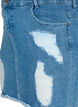 Strakke denimrok met split, Blue denim, Packshot image number 2