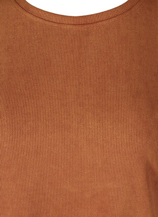 Jurk met ronde hals in effen kleur, Glazed Ginger, Packshot image number 2